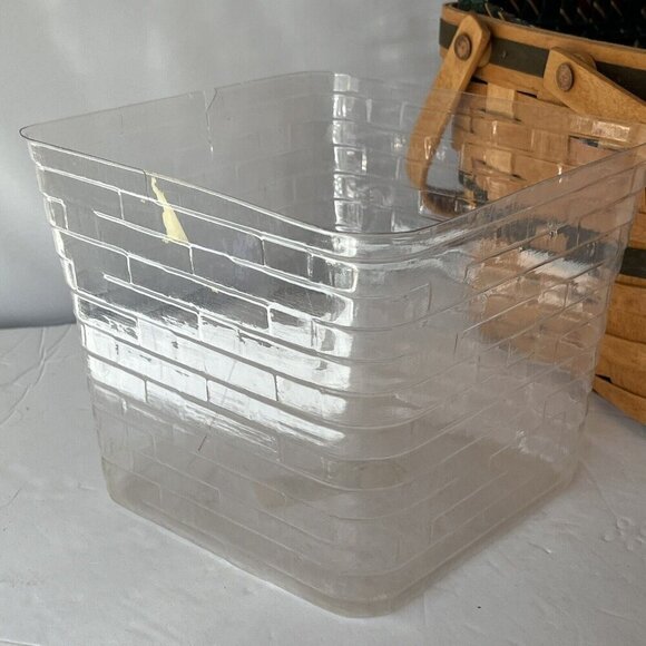 Longaberger 1995 Christmas Collection Cranberry Basket w/ Liner & Insert Holiday - Picture 11 of 16